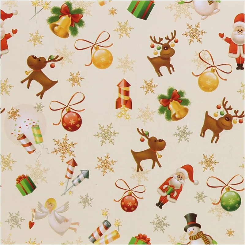 Rollo papel de regalo Navidad 35cm x 100m
