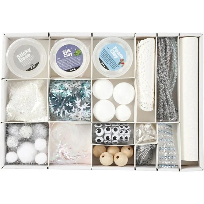 Caja creativa blanca Navidad