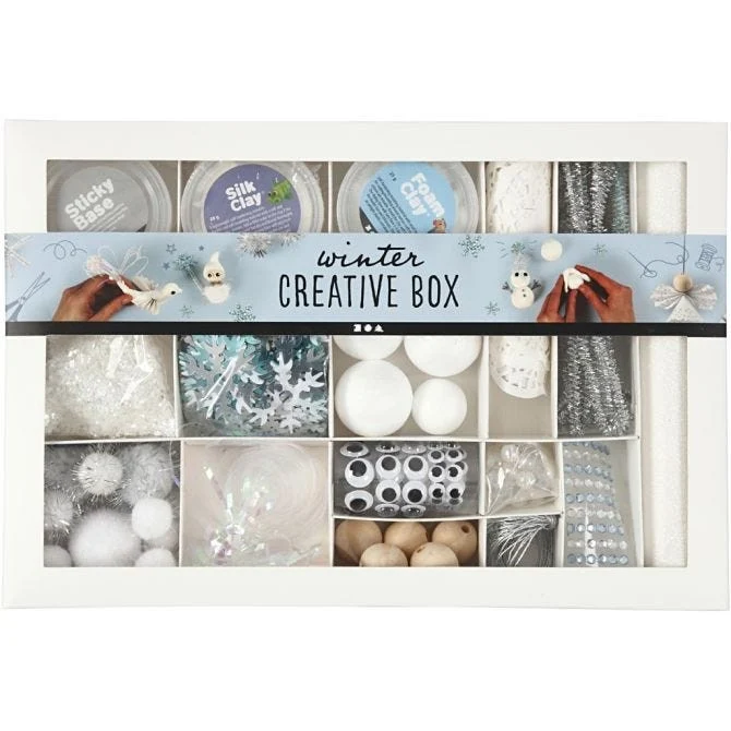 Caja creativa blanca Navidad