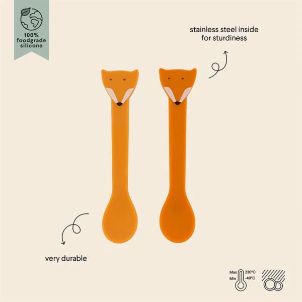 Cucharas Silicona Trixie Zorro 2 Unidades