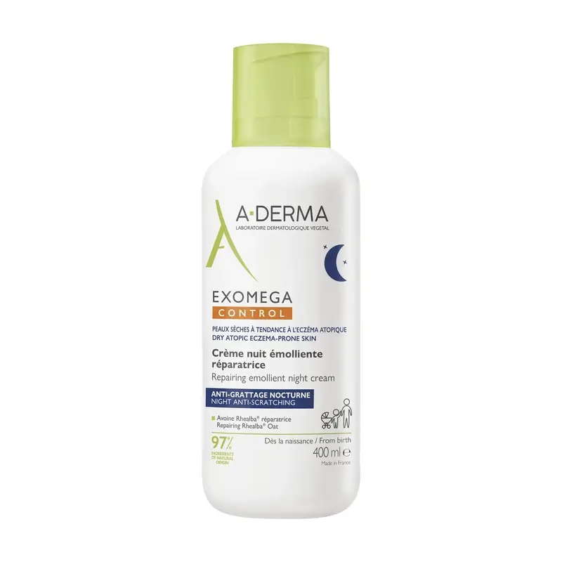 Aderma Exomega Crema De Noche Reparadora Emoliente, 400 Ml