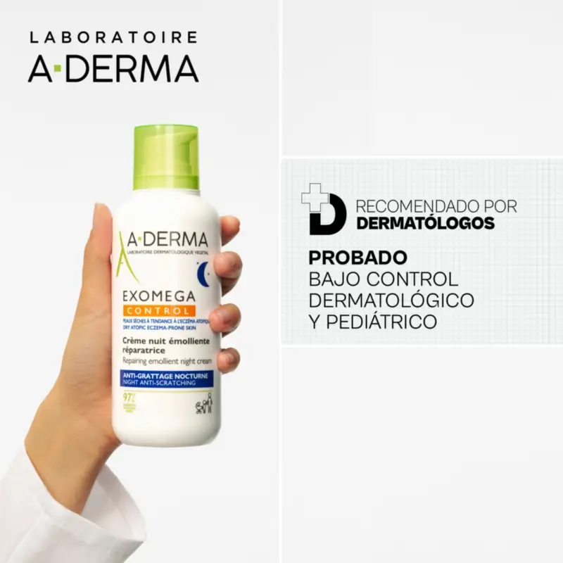 Aderma Exomega Crema De Noche Reparadora Emoliente, 400 Ml