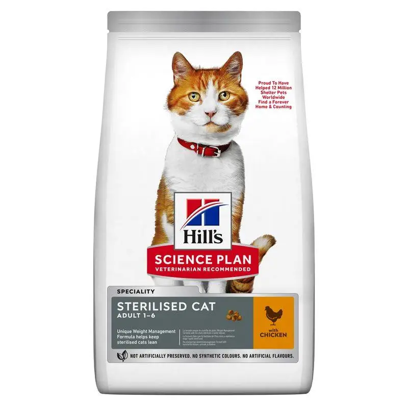 Hill'S Science Plan Young Adult Sterilized Pollo 3 kg Alimento para Gatos