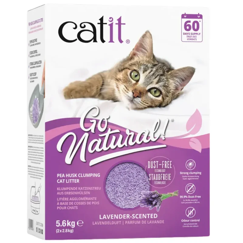 Catit Go Arena Natural Guisante Lavanda 14L 5,6 kg