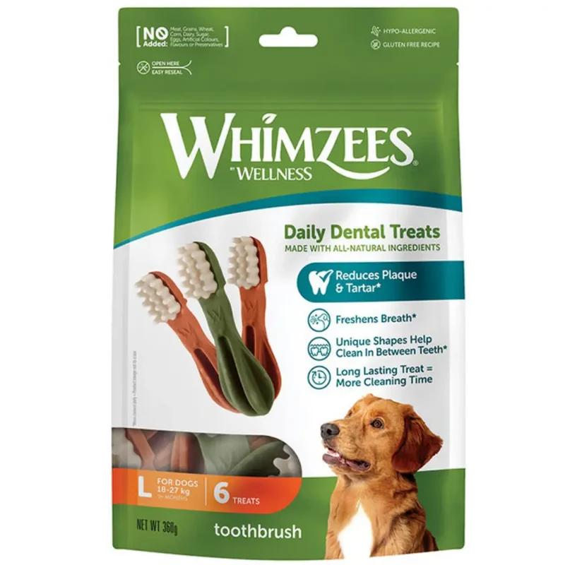 Whimzees Cepillo de Dientes Mix Bolsa 360 g Snack para Perros