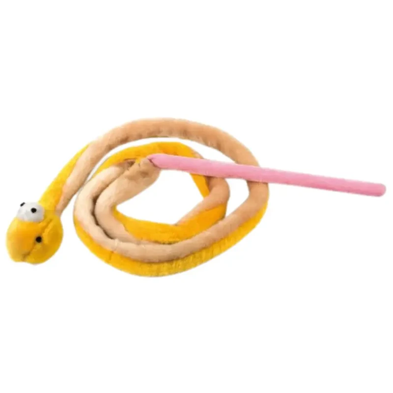 Juguete Gatos Serpiente Peluche con Vara 137 cm