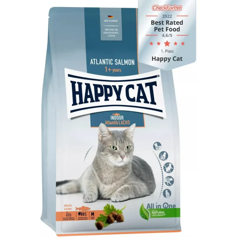 Happy Cat Indoor Atlantiklachs sabor Salmón