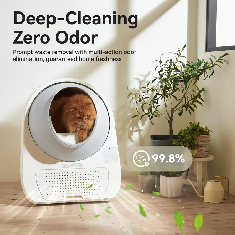Catlink Scooper Luxury Pro X AI Self Cleaning With Odour Removal Cat Litter Box 13L 60x58x71cm - Grey