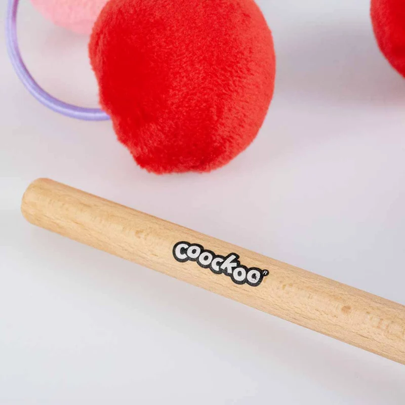 Ebi Coockoo Jolly Jumper Cat Wand Chase Toy - Red/Pink/40x4x4cm