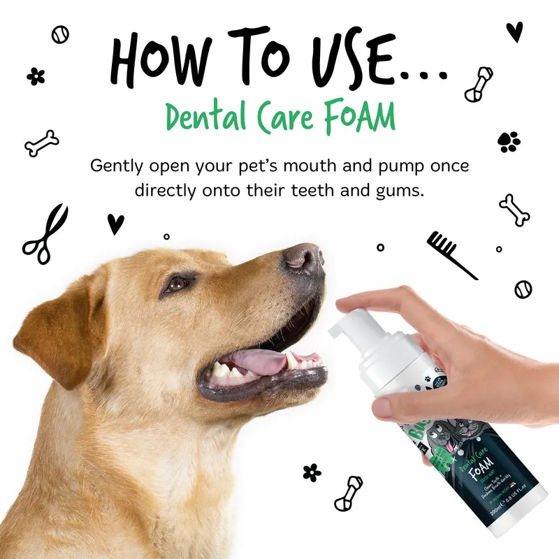 Bugalugs Dental Care Foam in Fresh Mint For Dogs & Cats 200ML