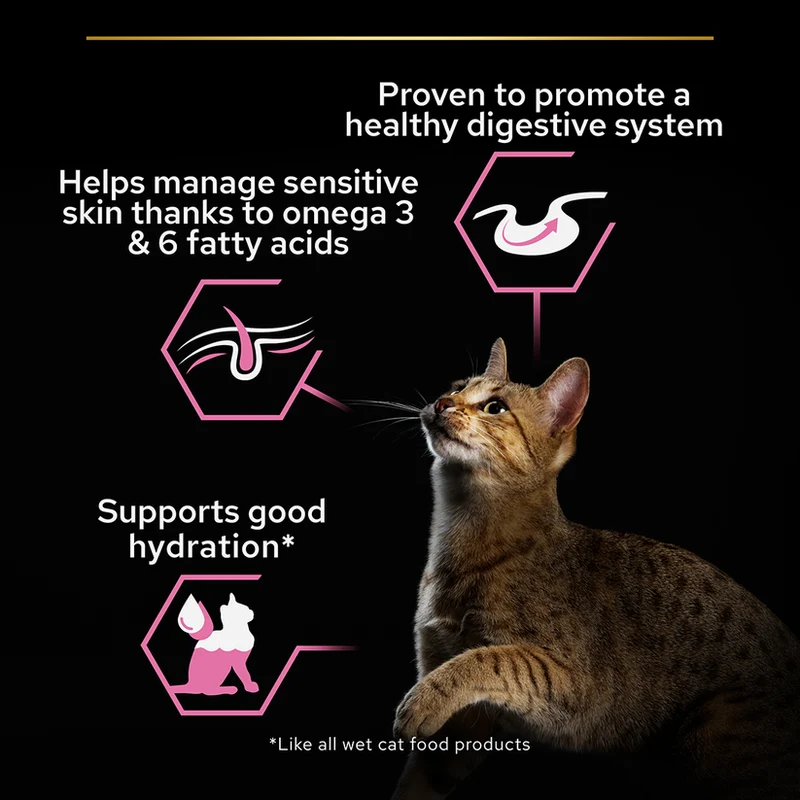 PURINA Pro Plan Nutri Savour Delicate Oceanfish Wet Cat Food 85G - Pack of 12