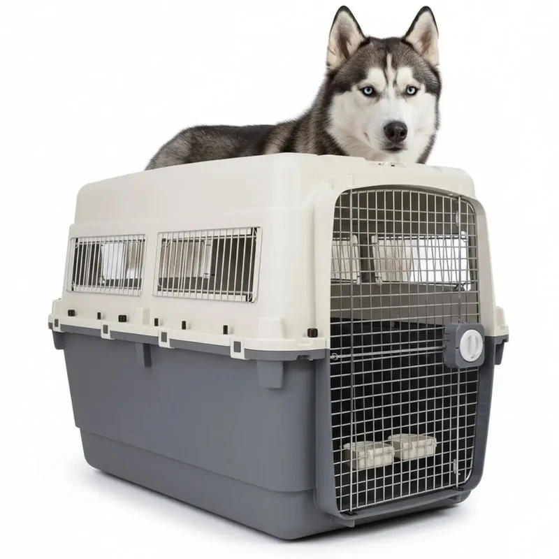 Ribecan Transportín Gigante IATA L-120 para Perros (120x83x90cm)