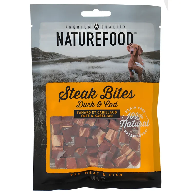 Snack Dog Naturefood Steak Bites Pato 100 g