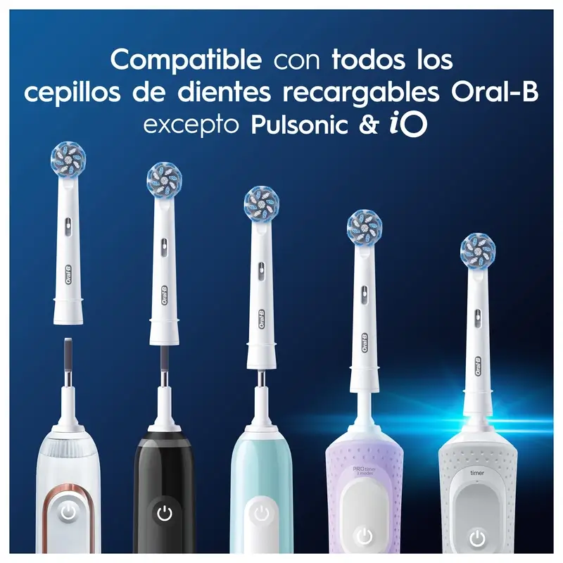 Oral-B Braun Recambio Sensitive Clean, Pack De, 6+2 unidades
