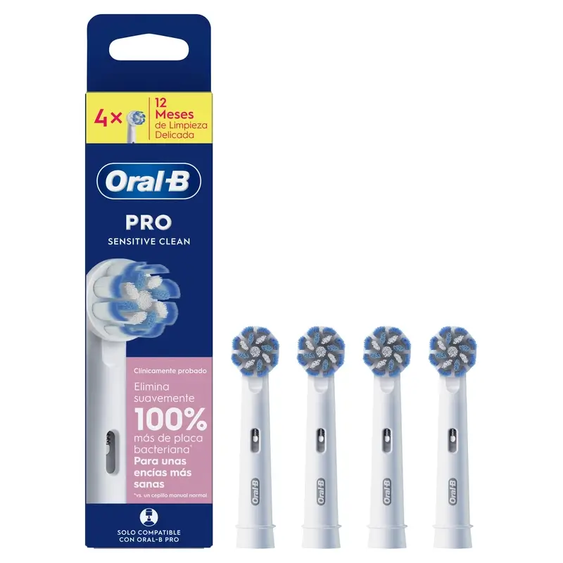 Oral-B Braun Recambio Sensitive Clean, 4 unidades