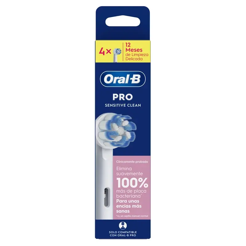 Oral-B Braun Recambio Sensitive Clean, 4 unidades
