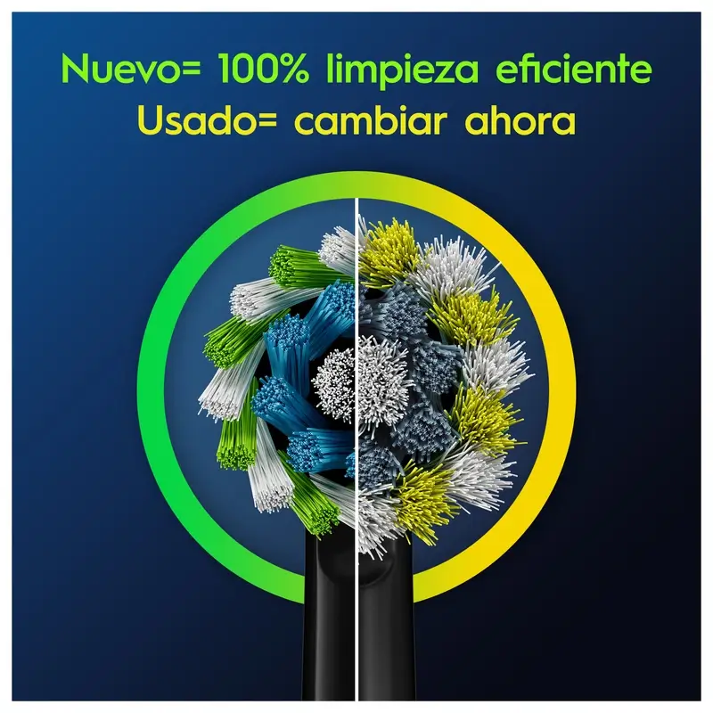 Oral-B Braun Recambio Cross Action Negro, 4 unidades