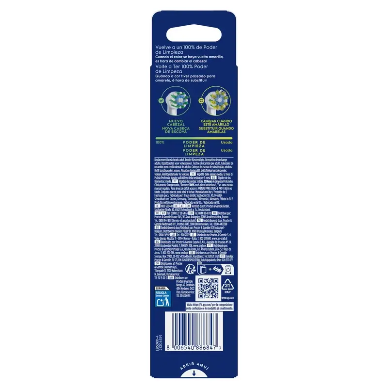 Oral-B Braun Recambio Cross Action, 4 unidades