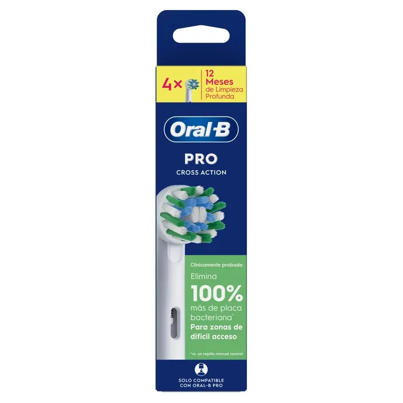 Oral-B Braun Recambio Cross Action, 4 unidades