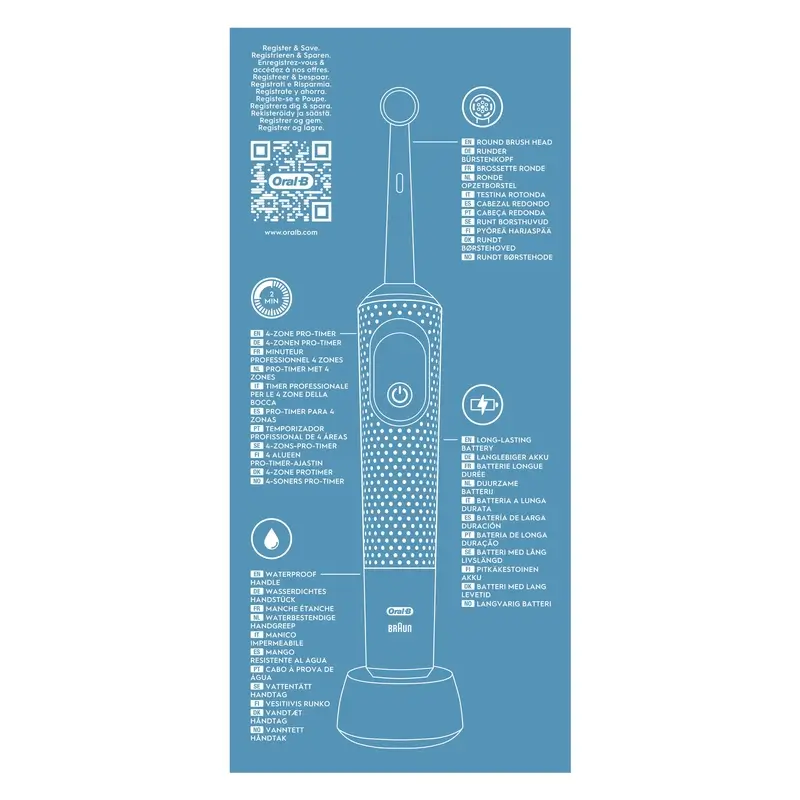 Oral-B Braun Vitality Pro Cepillo Eléctrico Negro, 1 unidad