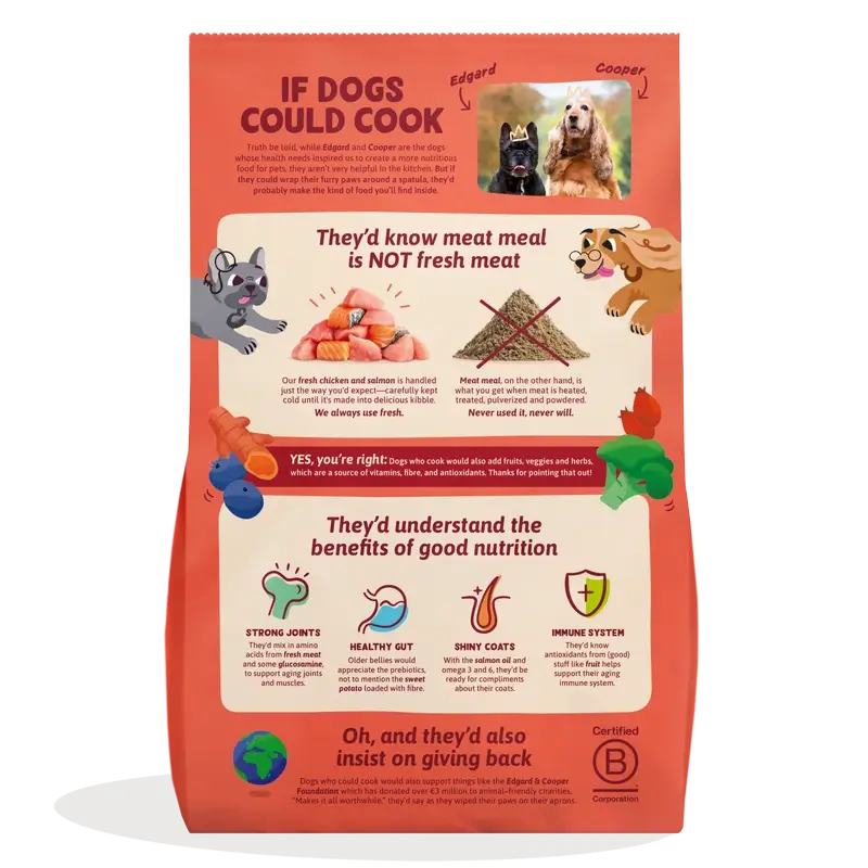 Edgard & Cooper Pienso Para Perros Senior Medianos Con Pollo Y Salmón Frescos , 7 kg