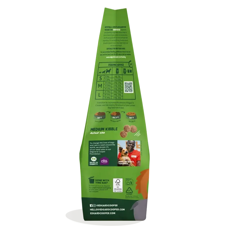 Edgard & Cooper Pienso Para Perros Adultos Medianos Con Cordero Fresco , 1 kg