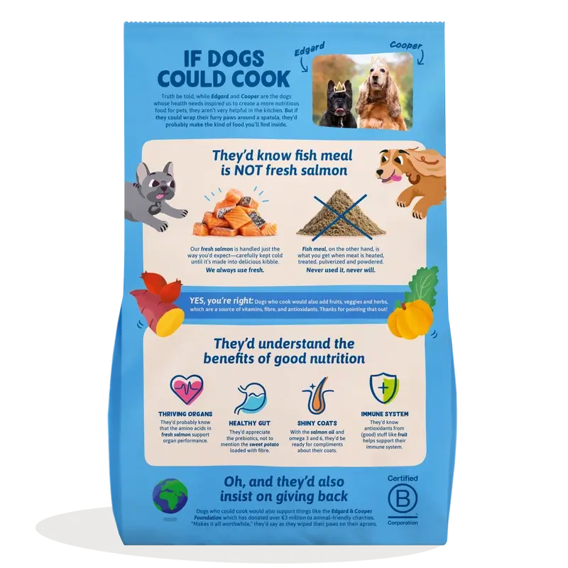 Edgard & Cooper Pienso Para Perros Adultos Medianos Con Salmón Fresco , 1 kg