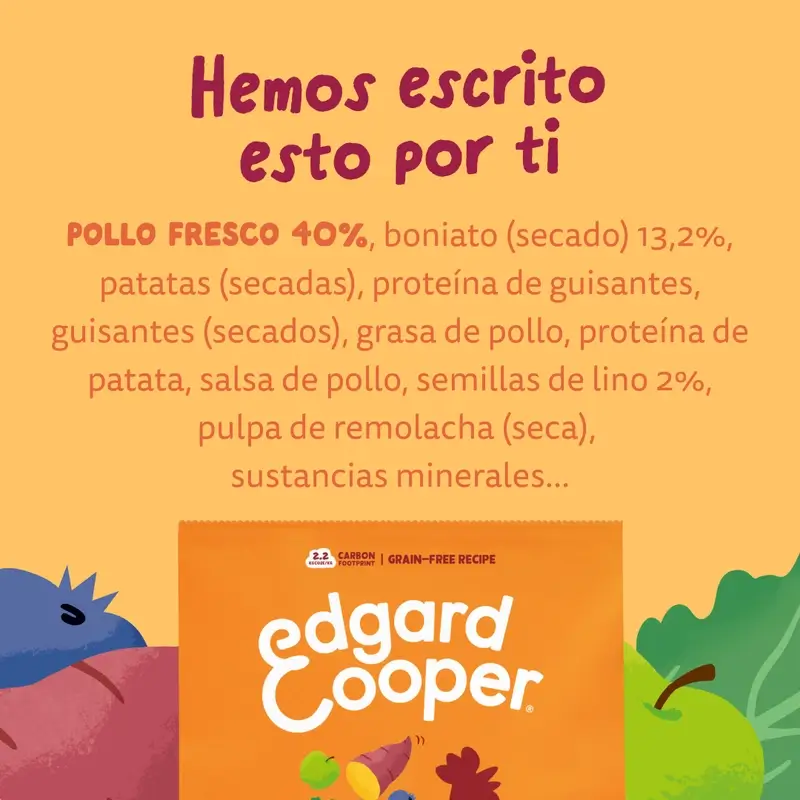Edgard & Cooper Pienso Para Perros Adultos Medianos Con Pollo Fresco , 1 kg