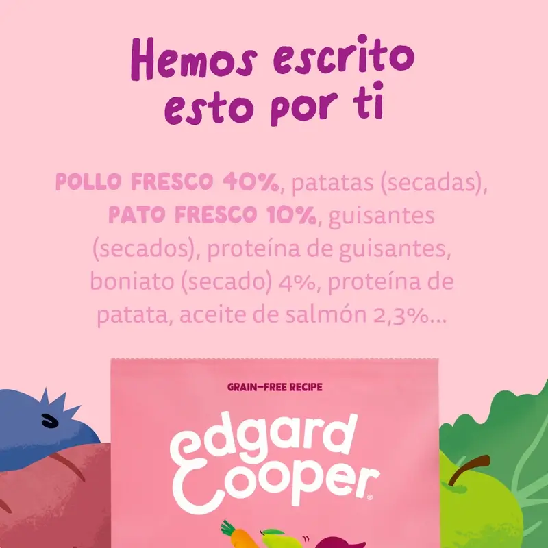 Edgard & Cooper Pienso Para Cachorros Mini Con Pato Y Pollo Frescos , 3 kg
