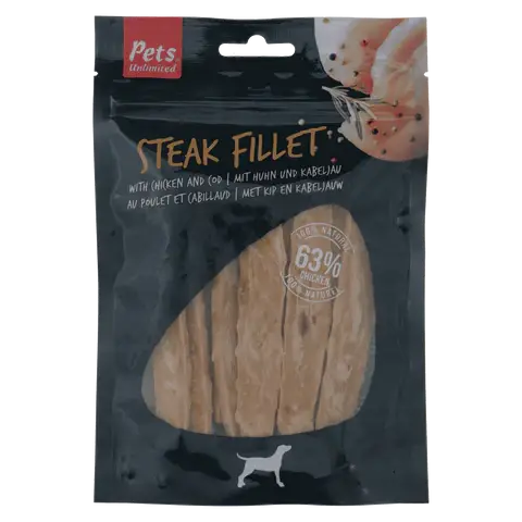 Snack Dog Pets Steak Fillet Beef 100 g