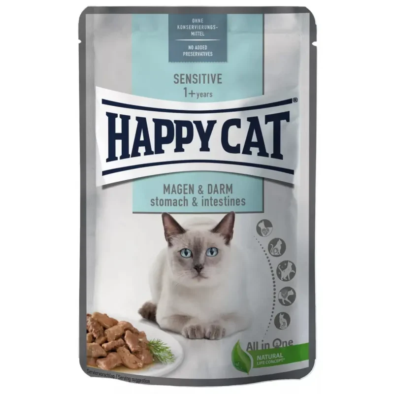 Happy Cat Pouch Sensitive Meat In Sauce Magen y Darm 85 g