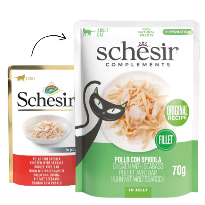 Schesir Sobres Gato 85 g Pollo y Lubina