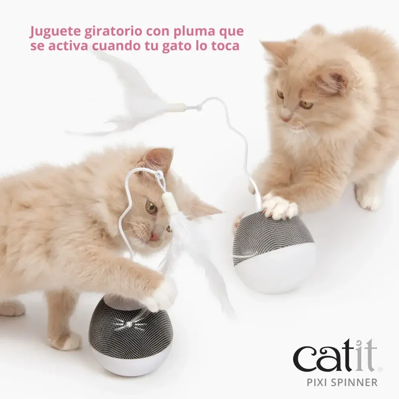 Catit Pixi Juguete Electronico Para Gato Spinner Azul