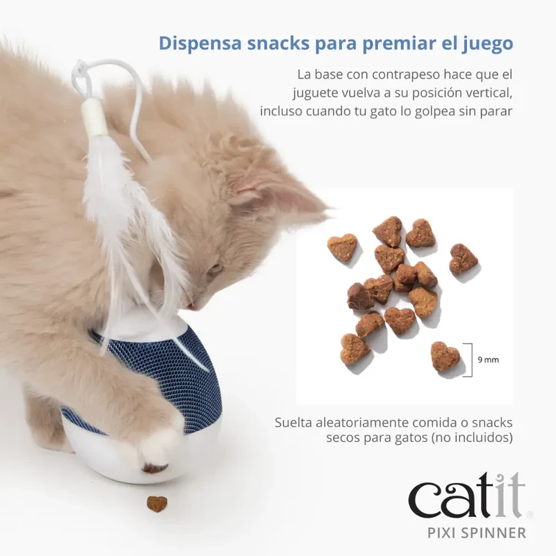 Catit Pixi Juguete Electronico Para Gato Spinner Azul