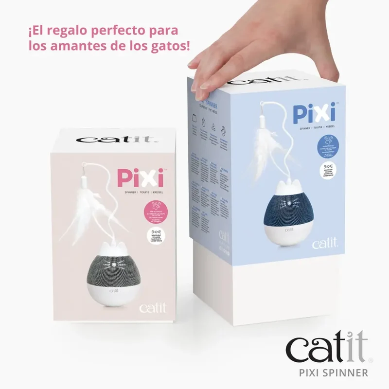 Catit Pixi Juguete Electronico Para Gato Spinner Azul