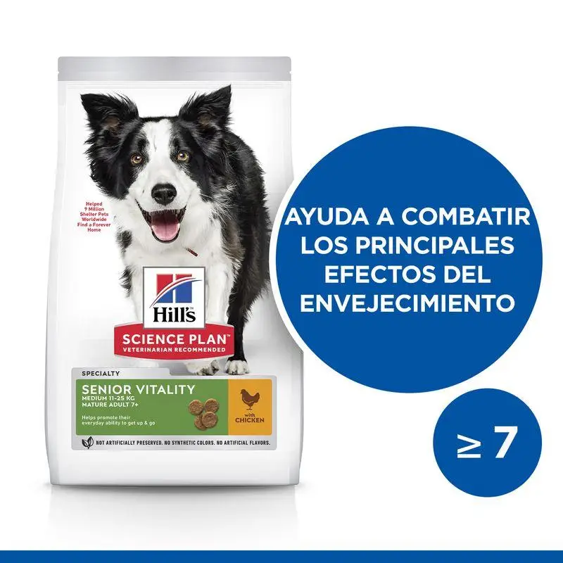 Hill'S Mature Adult 7+ Senior Vitality Medium - Pienso para Perros con Pollo 2,5 kg