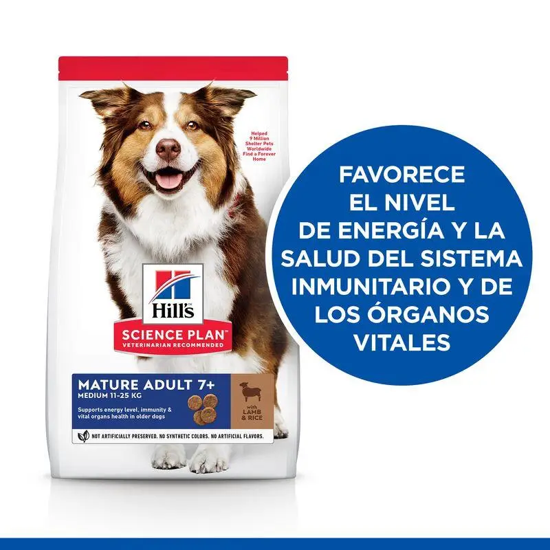 Hill'S Science Plan Mature Adult 7+ Active Longevity Cordero y Arroz 14 kg Alimento para Perros