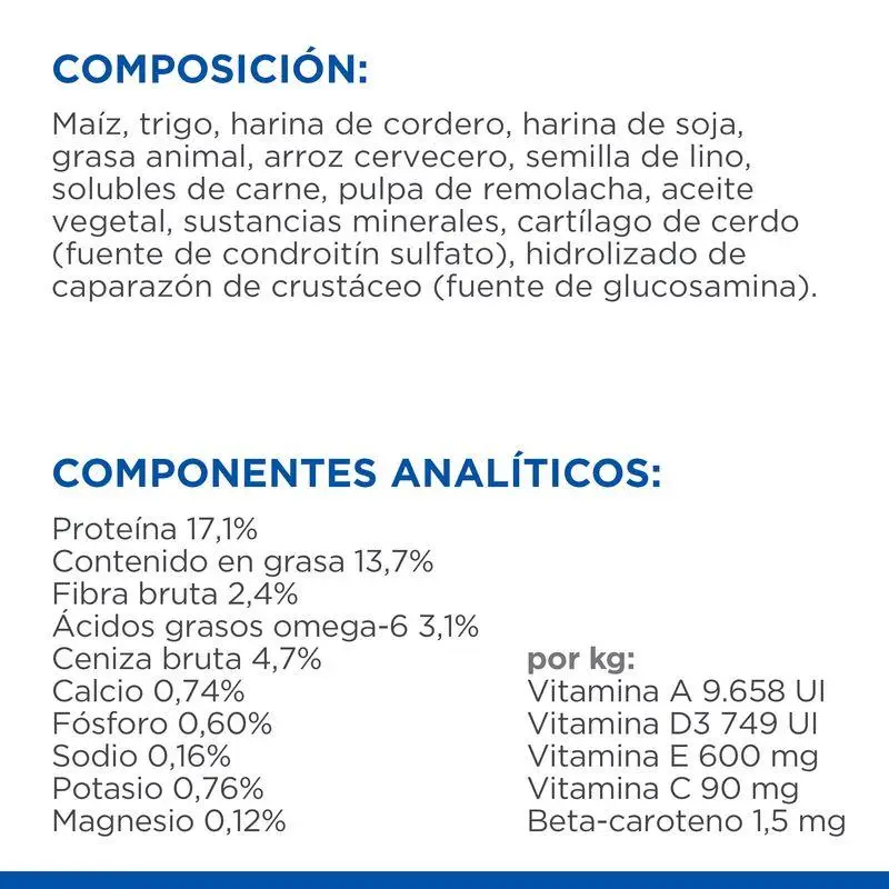 Hill'S Science Plan Mature Adult 7+ Active Longevity Cordero y Arroz 14 kg Alimento para Perros