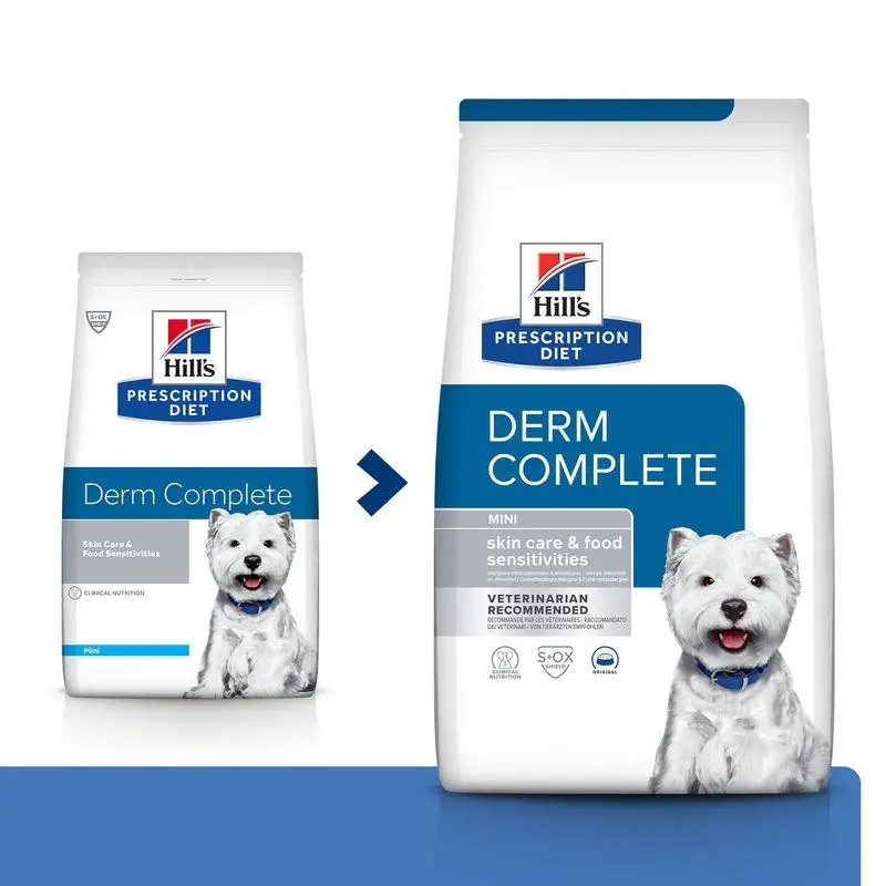 Hill'S Derm Complete Mini 1 kg - Pienso para Perros con Problemas en la Piel