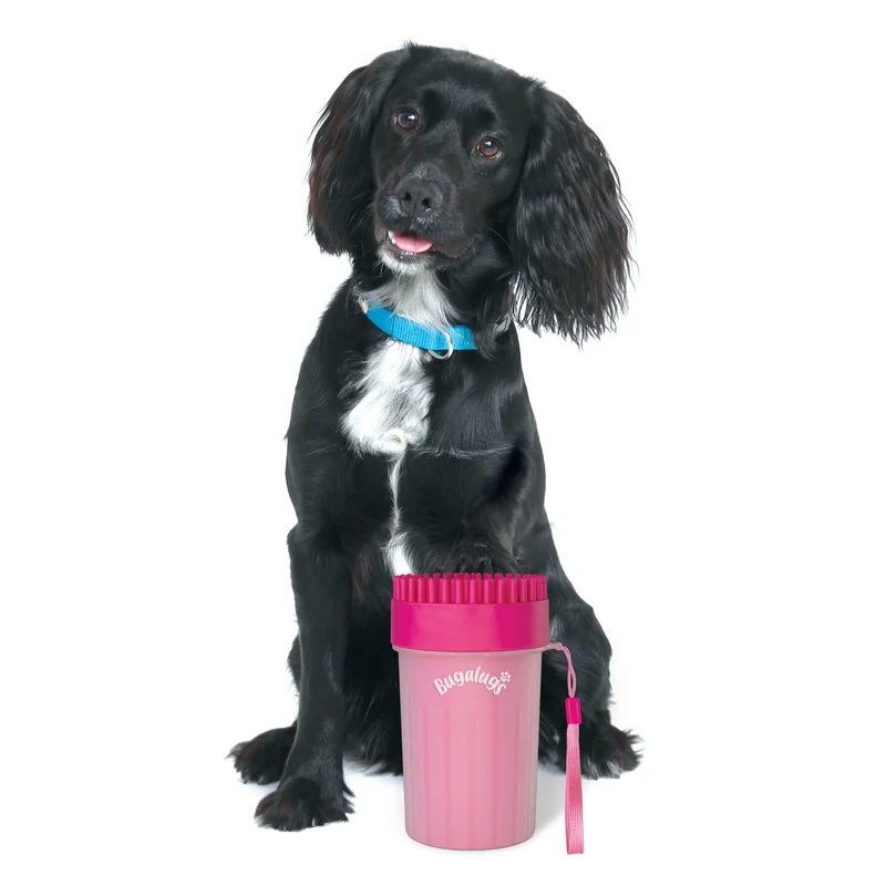 Bugalugs Paw Cleaner Cup For Dogs & Cats Pink