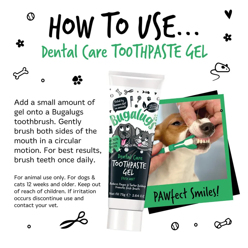 Bugalugs Dental Care Kit 2 For Dogs & Cats 75G