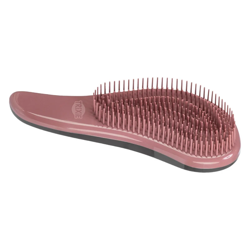 Trixie Soft Plastic Bristle Brush for Dogs & Cats Pink 19cm