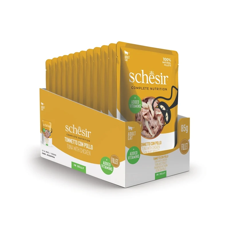 Schesir Tuna With Chicken In Jelly Wet Cat Food 85G