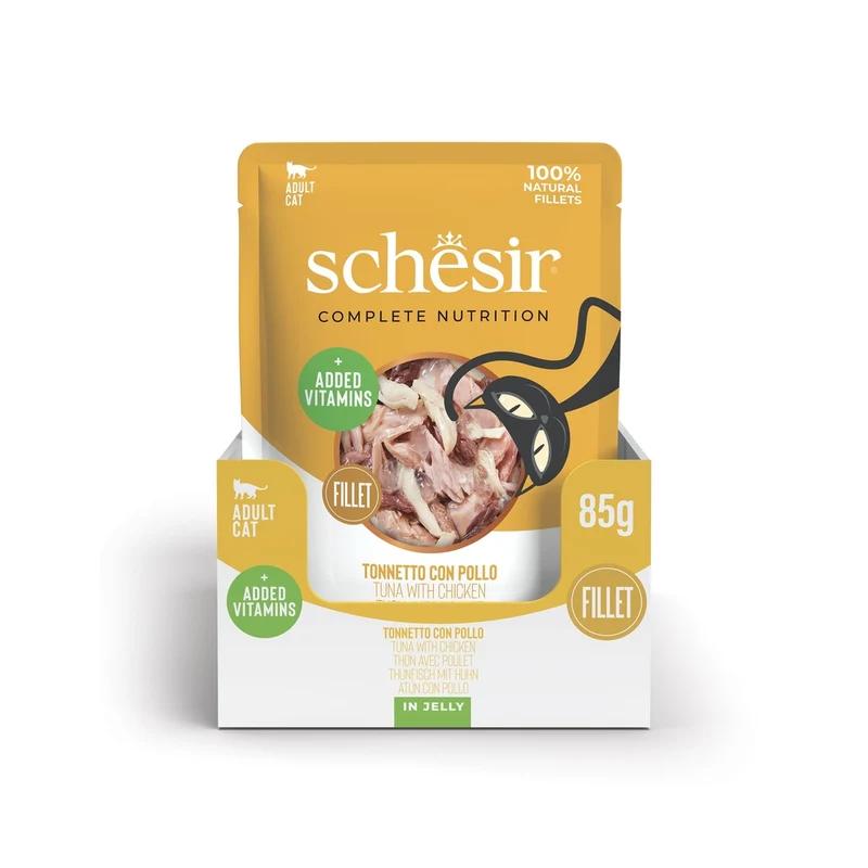 Schesir Tuna With Chicken In Jelly Wet Cat Food 85G