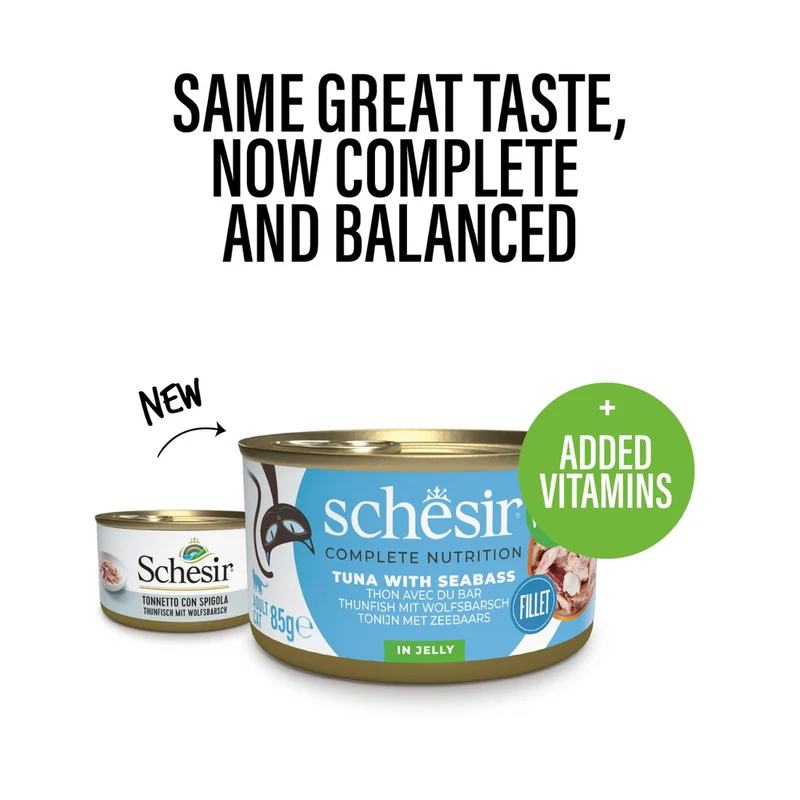 Schesir Tuna With Seabass In Jelly Wet Cat Food 85G