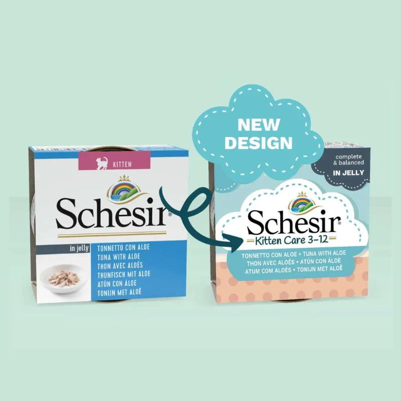 Schesir Kitten Care Tuna With Aloe In Jelly Wet Cat Food 85G