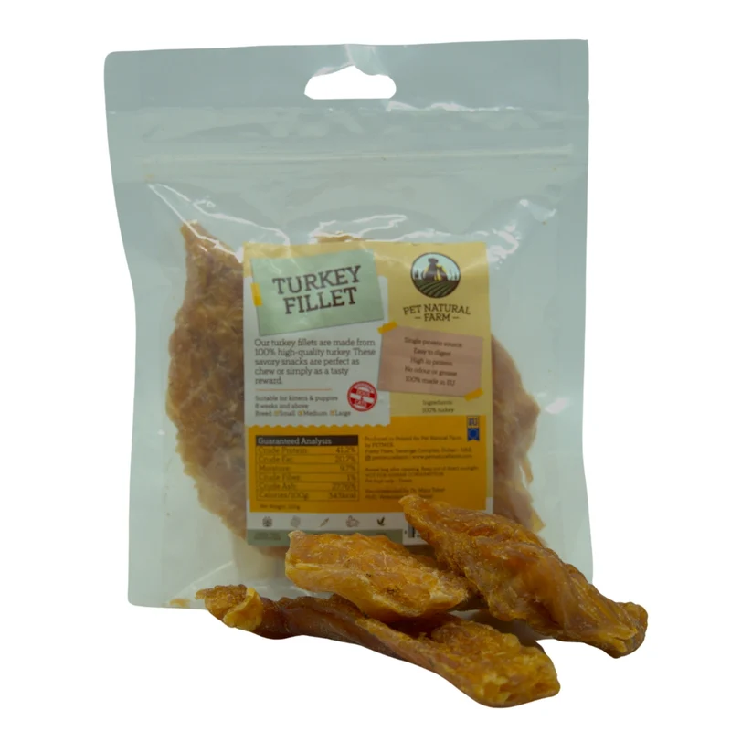 Pet Natural Farm Turkey Fillet - Cats & Dogs Treat 100G