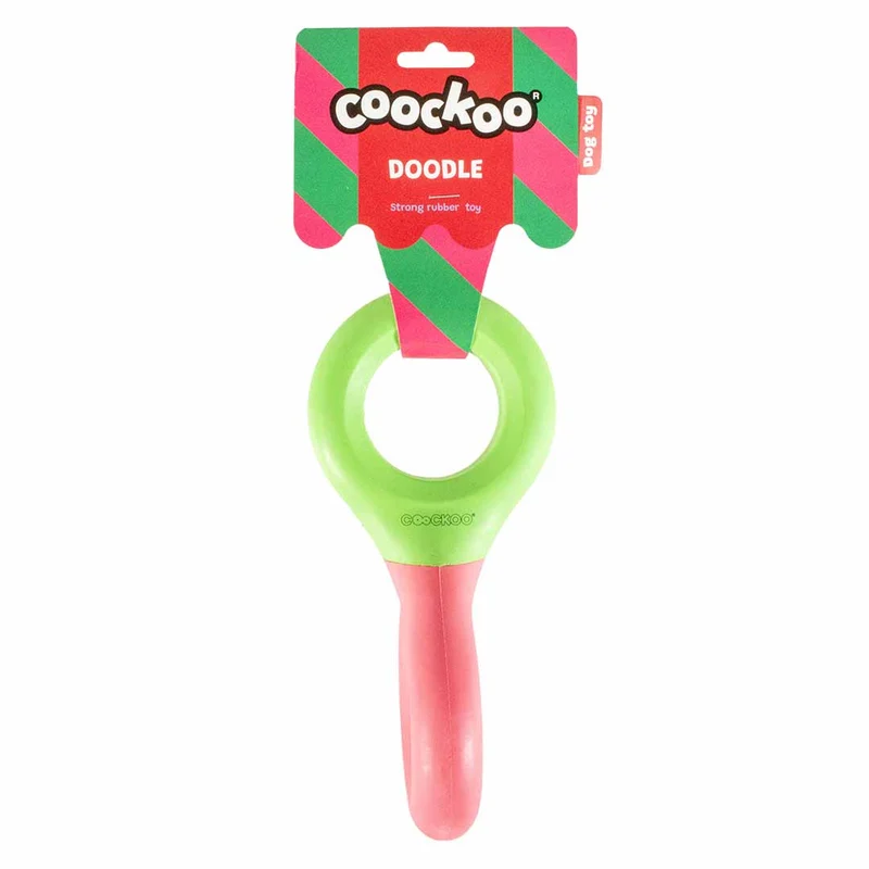 Ebi Coockoo Doodle Strong Rubber Dog Chew Toy - Green & Pink/23x10.5x3cm