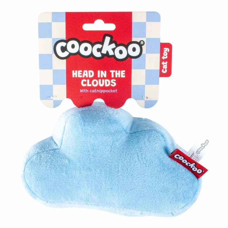 Ebi Coockoo HEAD IN THE CLOUDS Kicking Cushion Cat Toy - BLUE/17X7X10.5CM
